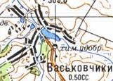 Topographic map of Vaskivchyky