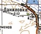 Топографическая карта Даниловки