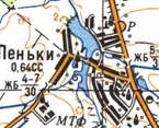 Топографічна карта Пеньок