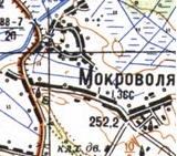 Топографічна карта Мокроволей