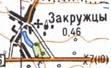 Топографічна карта Закружців