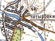 Topographic map of Chotyrboky