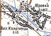 Топографическая карта Юровки