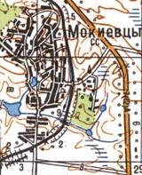Topographic map of Mokiyivtsi