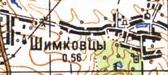 Topographic map of Shymkivtsi