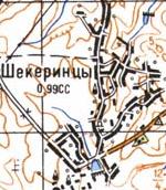 Topographic map of Shekeryntsi