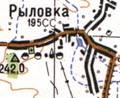 Топографическая карта Рыловки
