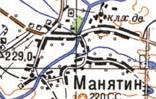 Топографічна карта Манятиного
