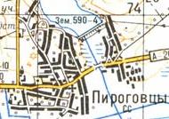 Топографічна карта Пирогівців