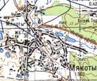 Topographic map of Myakoty