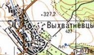 Topographic map of Vykhvatnivtsi