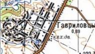Топографічна карта Гаврилівців