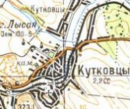 Топографічна карта Кутківців