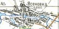 Топографическая карта Ясеновки