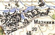 Topographic map of Maznyky