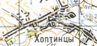 Топографічна карта Хоптинців