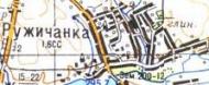 Топографическая карта Ружичанки