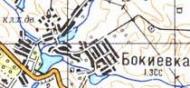 Топографическая карта Бокиевки