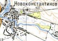 Топографічна карта Новокостянтиньового