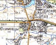 Топографічна карта Юхимівців