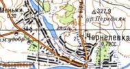 Топографическая карта Чернелевки