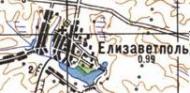 Топографическая карта Елизаветполя