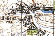 Топографическая карта Шибены