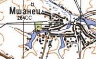Топографічна карта Мшанця