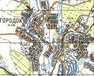 Топографическая карта Городка