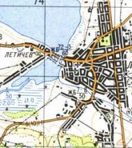 Топографическая карта Летичева