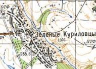 Topographic map of Zeleni Kurylivtsi