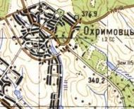 Топографічна карта Охрімівців