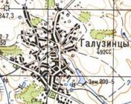 Topographic map of Galuzyntsi