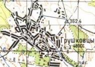 Topographic map of Grushkivtsi