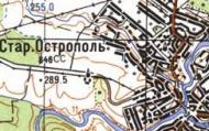 Топографическая карта Старого Острополя