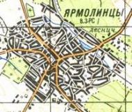 Topographic map of Yarmolyntsi