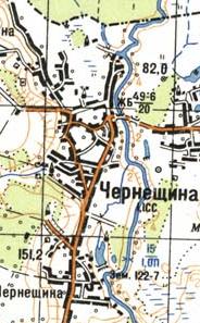 Топографічна карта Чернещиної