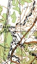 Topographic map of Gaydary