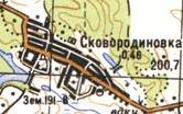 Топографічна карта Сковородинівки