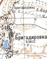 Топографічна карта Бригадирівки