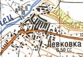 Топографическая карта Левковки
