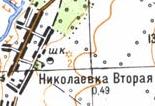 Топографическая карта Николаевки Второй
