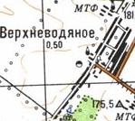 Топографічна карта Верхньоводяного