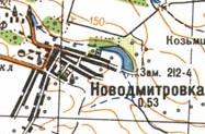 Топографічна карта Нововолодимирівки