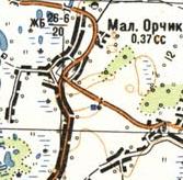 Топографическая карта Малого Орчика