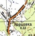 Топографическая карта Норцовки