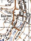 Топографічна карта Бахтиного