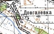 Топографическая карта Довгалевки
