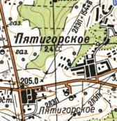 Топографічна карта П'ятигірського