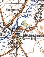 Topographic map of Medvedivka